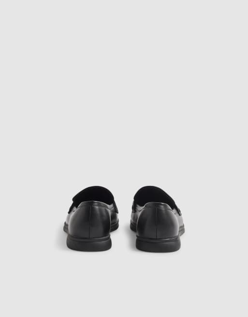 River Island Faux leather metal decal loafers in black , 4 of 4