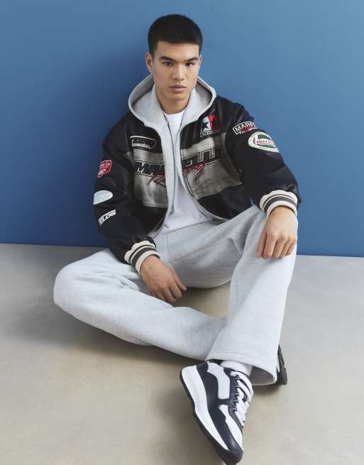 River Island Faux leather motocross bomber jacket in black, 4 of 4