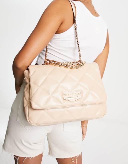 Buy the Guess Faux Leather Quilted Shoulder Bag