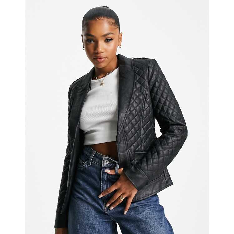 Women's Quilted Leather & Faux Leather Jackets