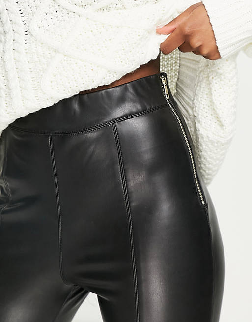 Trousers & Leggings River Island faux leather skinny trousers in black 