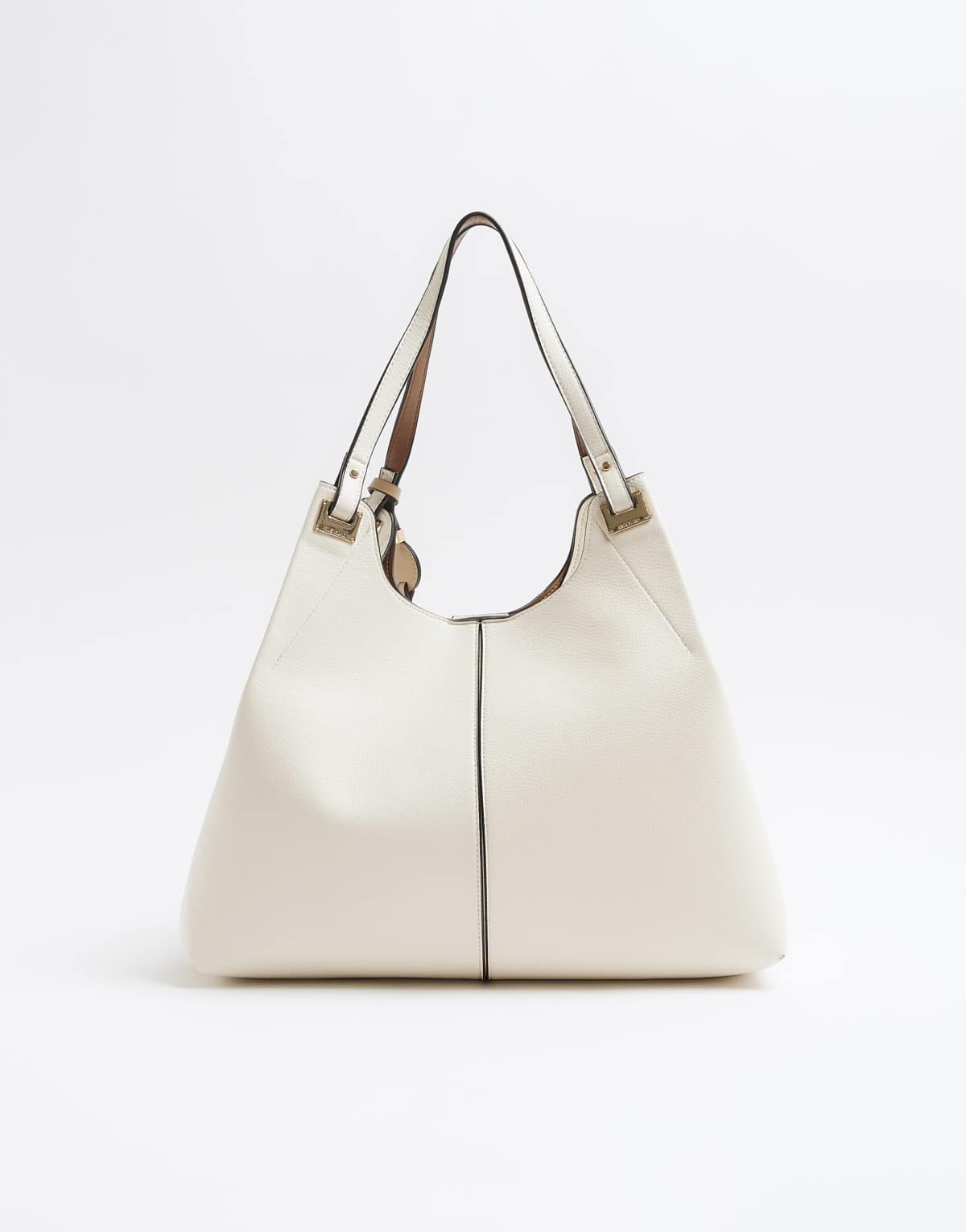 River Island Faux leather tote bag in cream