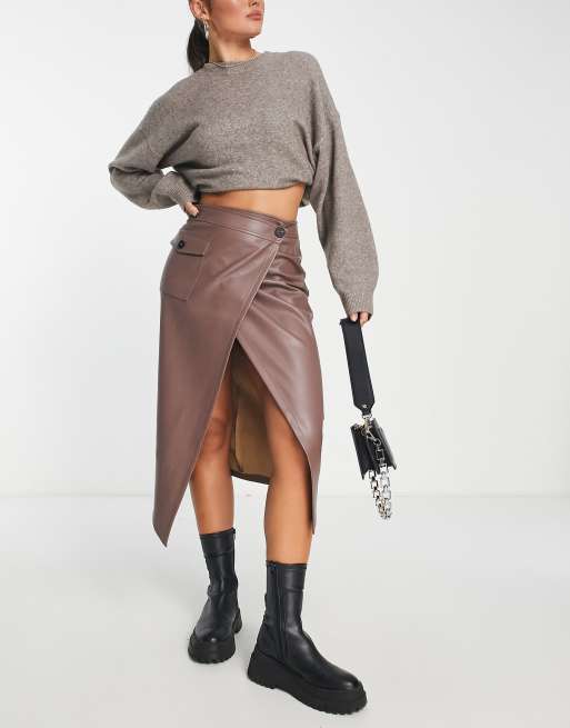 Brown skirt hotsell river island