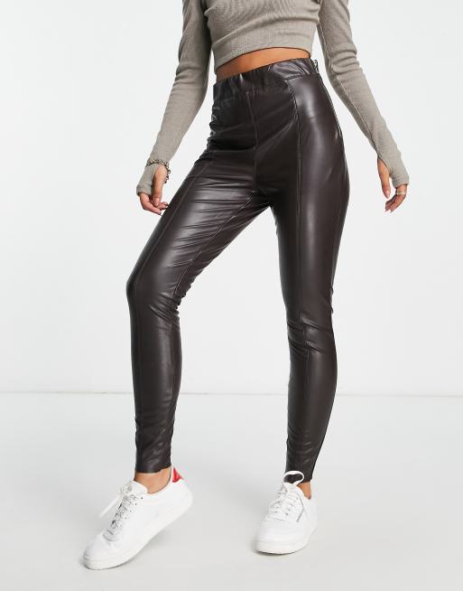 River island leather discount joggers