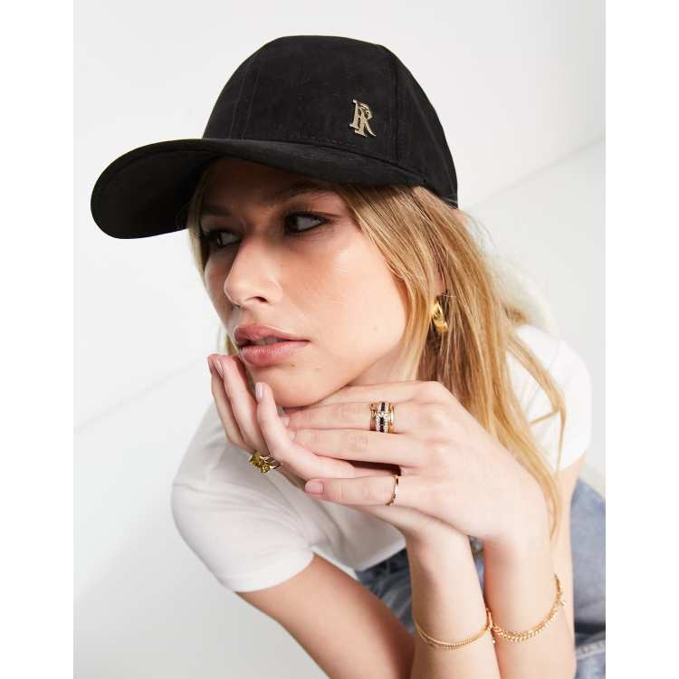 Black suede shop cap womens