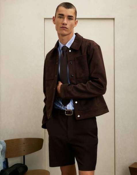 River Island Faux suede western style jacket in brown - view 1