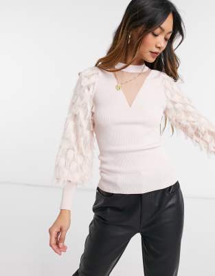 light pink knitted jumper