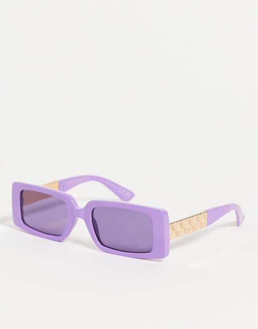 River Island - Firkantede solbriller i lilla