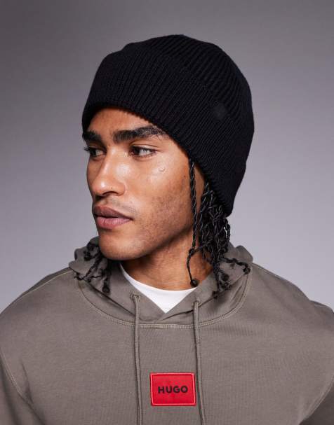 River Island fisherman beanie in black - view 1