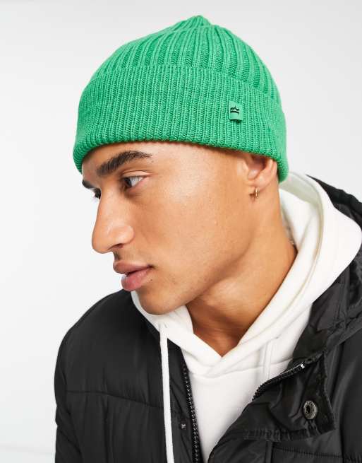 sprede abstraktion Alvorlig River Island fisherman beanie in bright green | ASOS