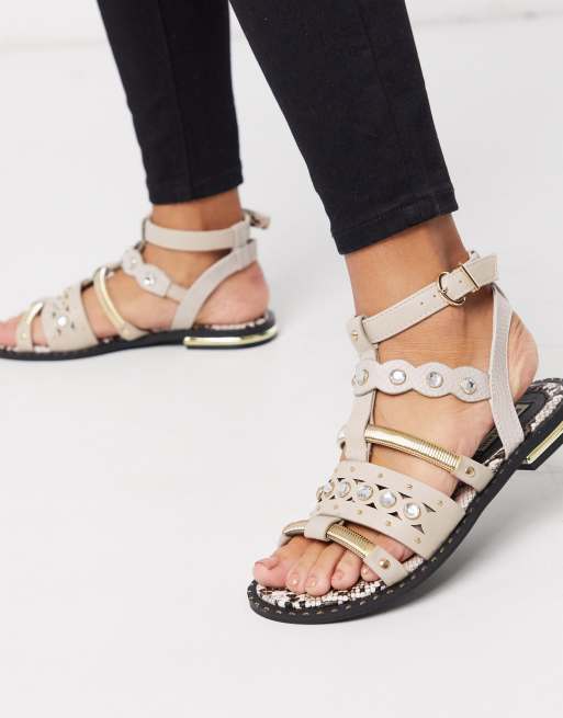 River island deals nude sandals