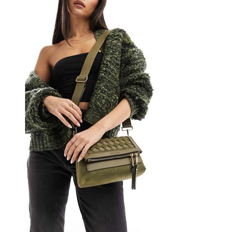 River island discount khaki slouch bag