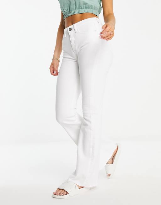 High waisted hotsell white flare jeans