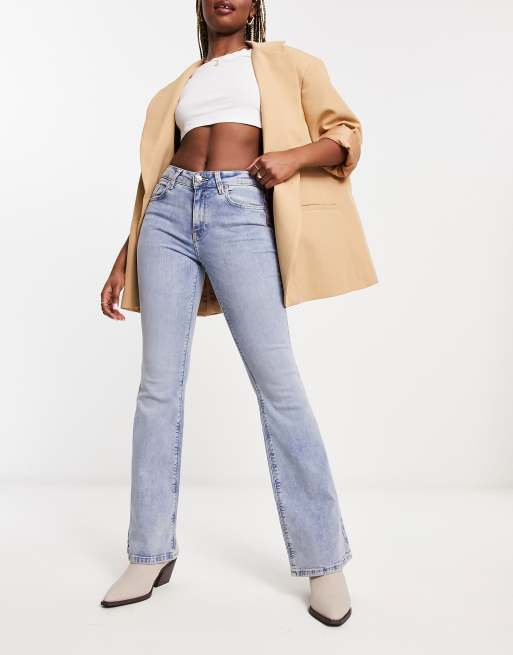 ASOS DESIGN Hourglass flared jeans in light blue