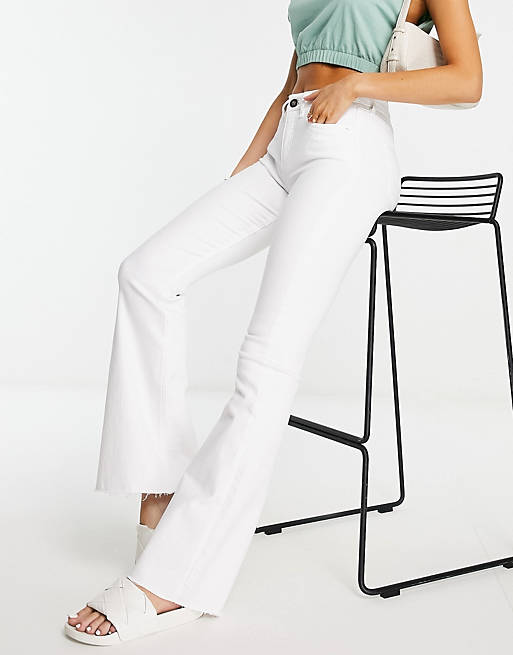 River Island flare jeans in white