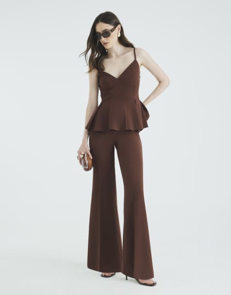 River Island Flared trousers in brown - dark - view 1