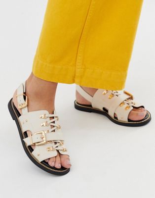 river island nude sandals