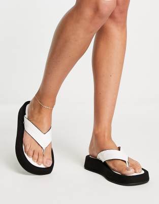 River Island Flatform Sandal In White | ModeSens