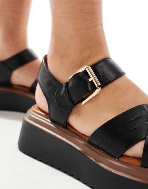 River Island flatforms in black ASOS