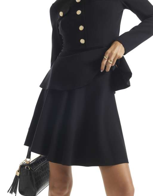 River Island Flippy mini skirt in black, 3 of 4