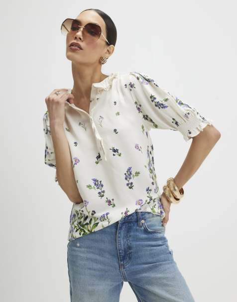 River Island Floral blouse in white - view 1