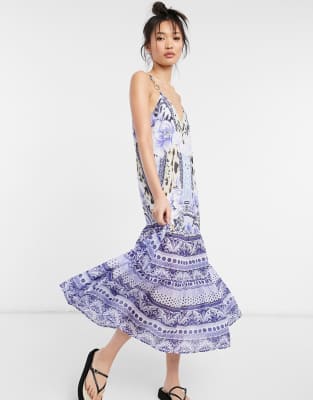 blue island maxi dress