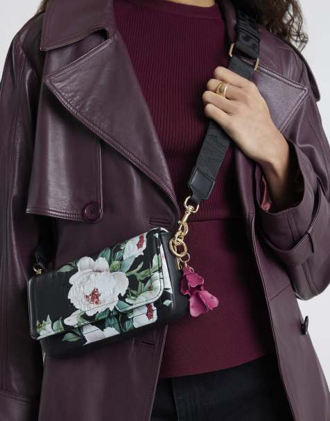 River Island Floral cross body bag in black - view 1