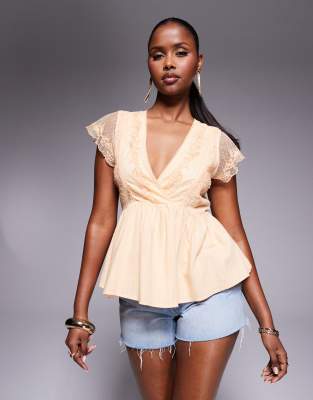 River Island Floral Embellished Satin Top