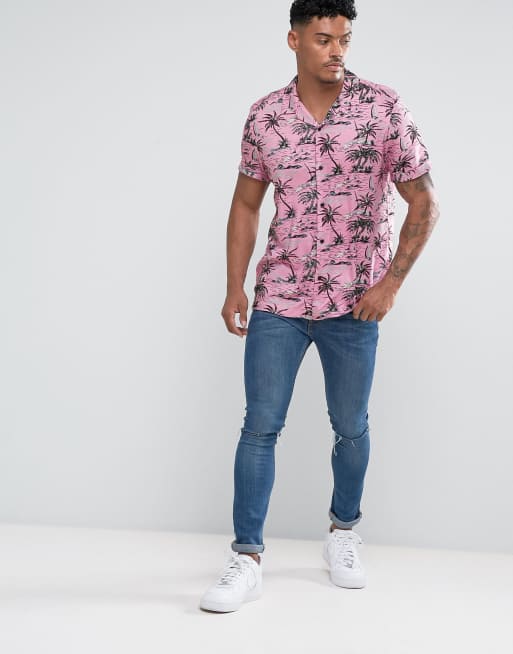 River island hawaiian hot sale shirt