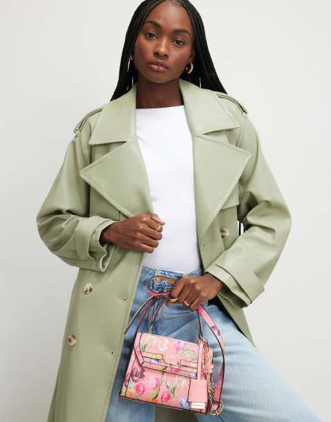 River Island Floral mini charm tote bag in pink - view 1