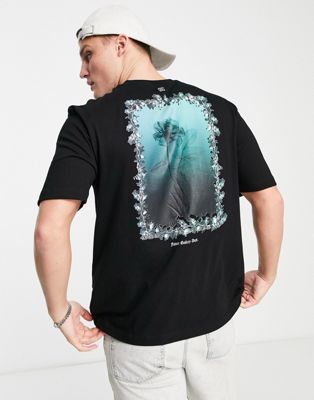 River Island floral portrait t-shirt in black - ASOS Price Checker