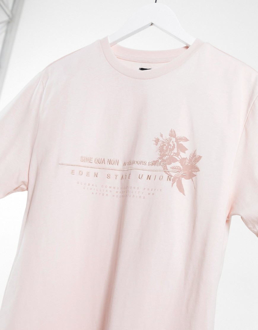 River Island floral print regular fit t-shirt in pink