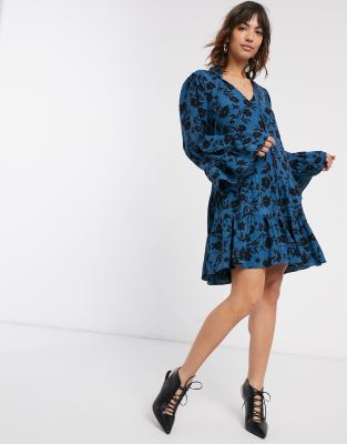 smock dress blue