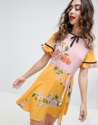 floral print tea dress