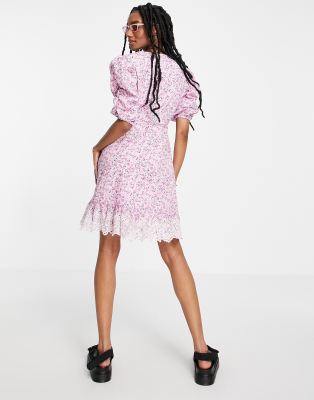 river island pink wrap dress