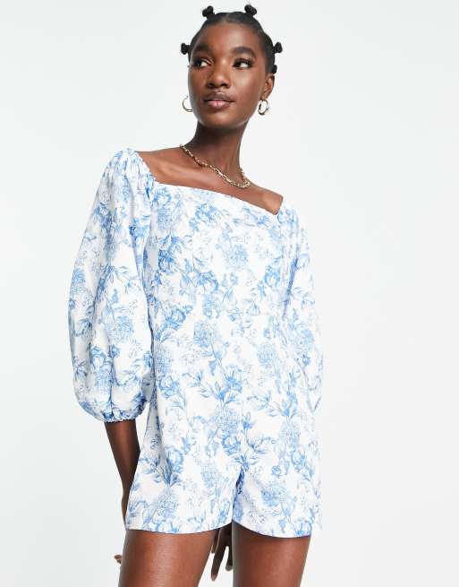 Blue and 2024 white playsuit