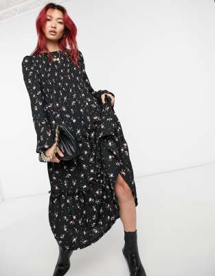 river island smock midi dress