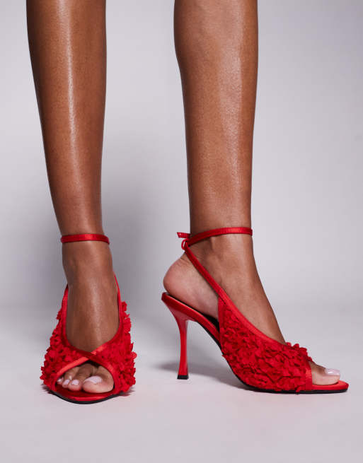 Open Toe Red In Heels Women's Open Toe High Heels 9cm Stiletto