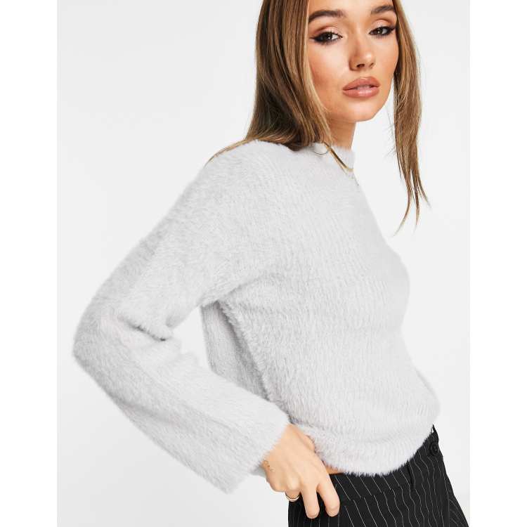 Fluffy hot sale knit sweater