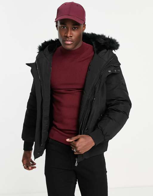 River Island - Foret bomber-jakke i sort