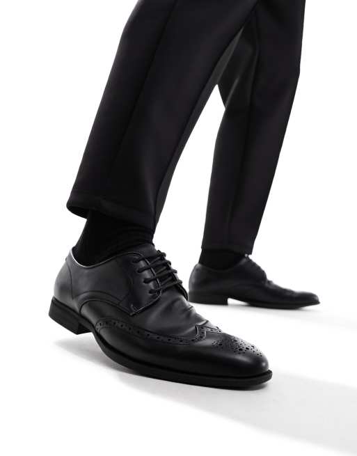 River Island formal brogue derby in black | ASOS