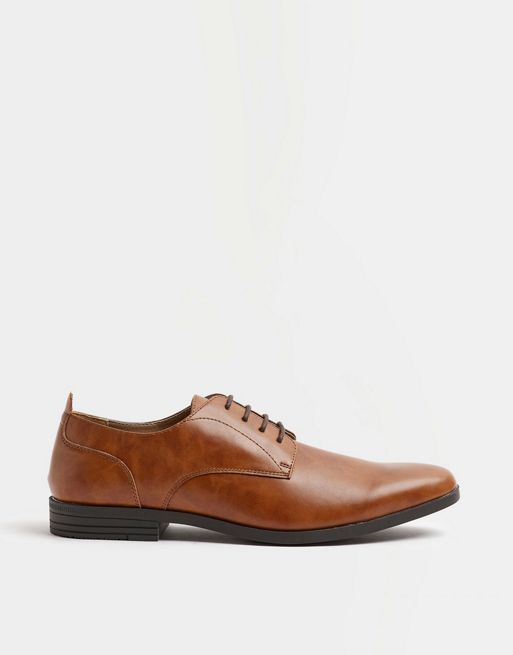 River Island formal point derby in brown | ASOS
