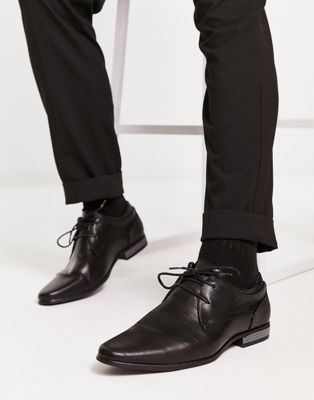 River Island formal pointed derby shoes in black - ASOS Price Checker
