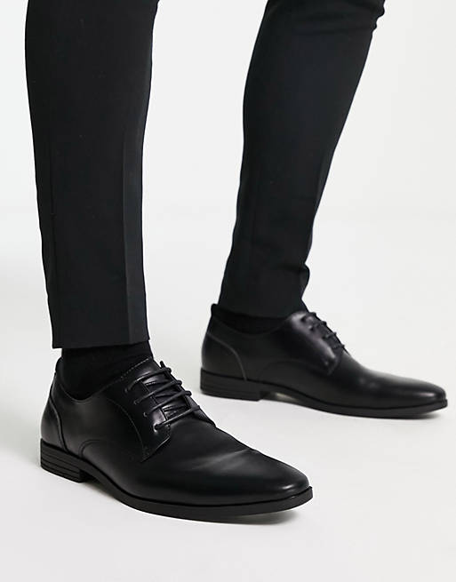 River Island formal pointed derby shoes in black | ASOS