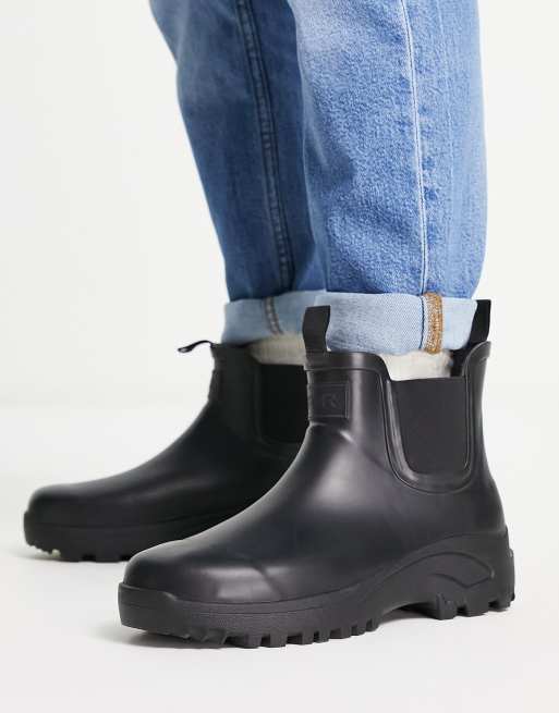 River Island – Formowane niskie kalosze w kolorze czarnym