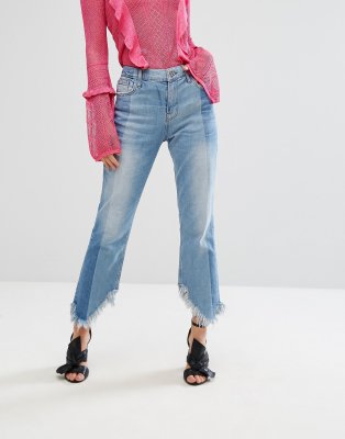 river island frayed hem jeans