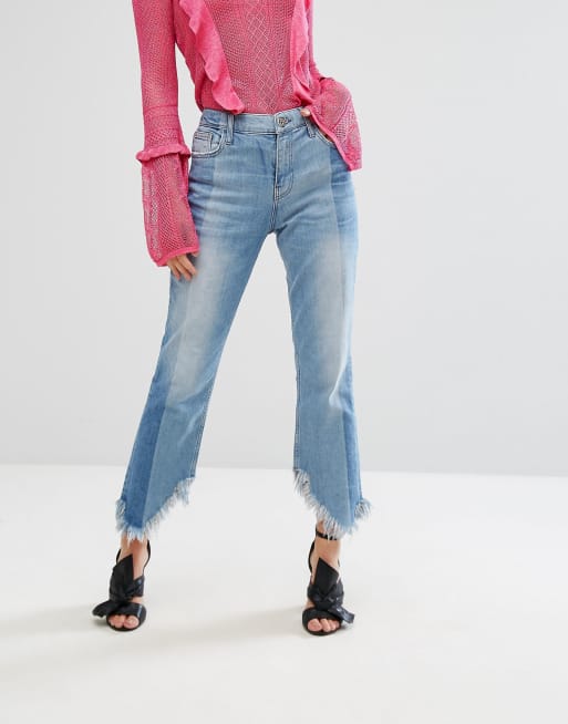 Asos frayed hem on sale jeans