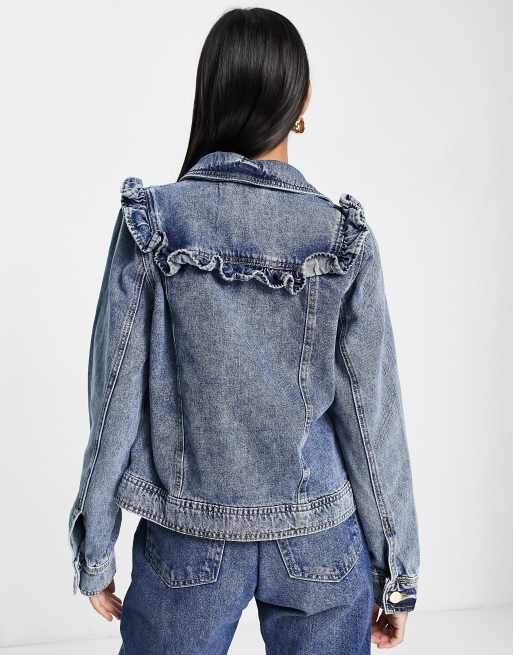 Frill on sale denim jacket