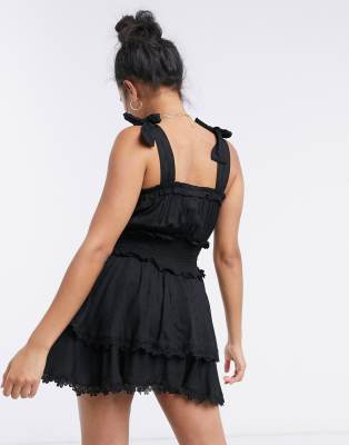 river island black beach dress