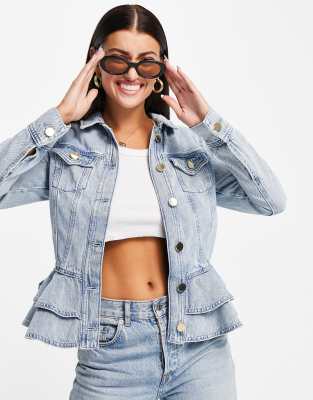 River island peplum hotsell denim jacket